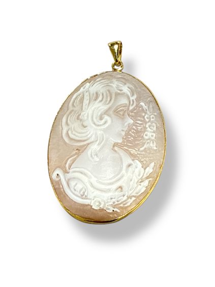 Pendant Mandile 1922 Woman Cammei  in Silver Conchiglia 2MCICM66.1 - 2MCICM66.1